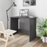 vidaXL Biurko, szare, 100x50x76 cm, materiał drewnopochodny model standard