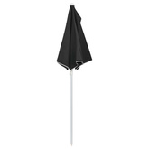 Półokrągły parasol ogrodowy na słupku, 180x90 cm, czarny