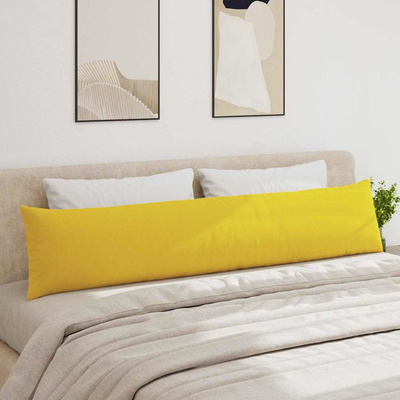 Poduszki na sofę 2 pcs Jasnożółty 200 x 40 cm tkanina