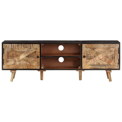vidaXL Szafka pod TV, 140x30x46 cm, surowe drewno mango i akacjowe