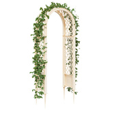 Różany łuk z kolcami Biały 97 x 43 x 218 cm PP