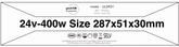 proCOB ® Zasilacz Ultra Slim 24V 400W 16.5A IP43