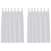 Firany Voile 2 pcs Jasnoszary 140 x 140 cm Poliester