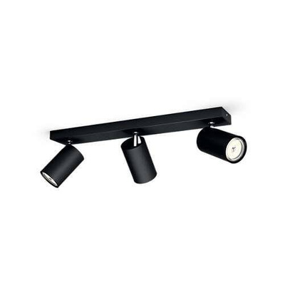 Reflektor natynkowy potrójny Philips myLiving KOSIPO, 3 x GU10, czarny, 5059330PN