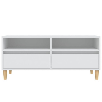 vidaXL Szafka pod TV, biała, 100x34,5x44,5 cm, materiał drewnopochodny