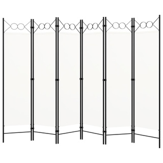 Parawan 6-panelowy, biały, 240 x 180 cm