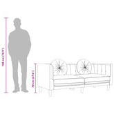 Sofa 3-os., brązowa, sztuczna skóra zamszowa
