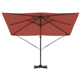 Parasol Roma Czerwony 286 x 284 x 265 cm Aluminium i Poliester