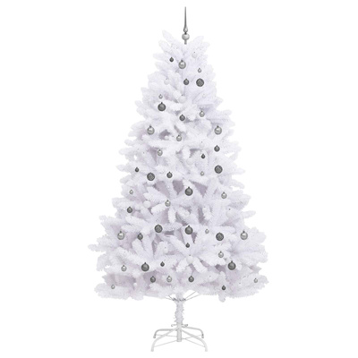 Sztuczna choinka Biały 128 x 128 x 270 cm PVC i Metal