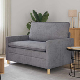 Sofa jasnoszary 126 x 81 x 87,5 cm Poliester