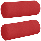 Poduszki Wałkowe 2 pcs Czerwony ? 15 x 40 cm tkanina