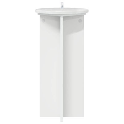 Stojak na rośliny 2 pcs Biały wysoki połysk 29,5 x 29,5 x 60 cm