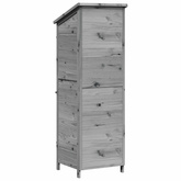 Shed ogrodowy Szary 59,5 x 56 x 176,5 cm Drewno Świerkowe