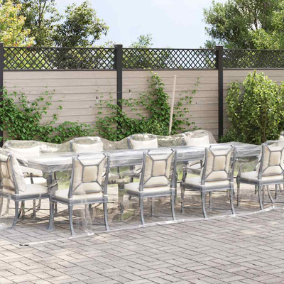 Przezroczysta plandeka z oczkami 3x12 m PVC