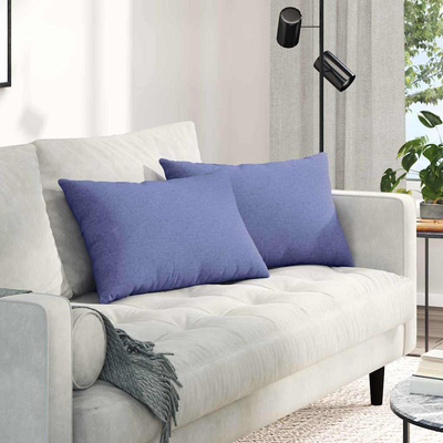 Poduszki na sofę 2 pcs Niebieski dżins 60 x 40 cm tkanina