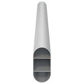 Drążek do szafy 2 pcs Srebrny 264 x 15 x 29 mm Stop Aluminium