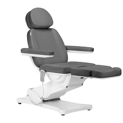 Elektryczny fotel kosmetyczny SILLON CLASSIC 4 silniki z kołyską szary 148291
