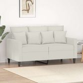 Sofa 2-osobowa, kremowy, 120 cm, tapicerowana aksamitem