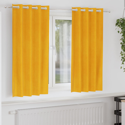 Zasłony zaciemniające 2 pcs Musztardowy Żółty 140 x 175 cm