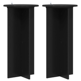 Stojak na rośliny 2 pcs Czarny 40 x 40 x 80 cm