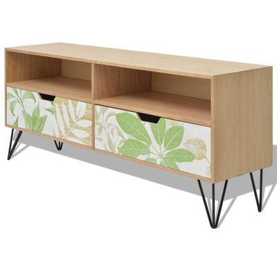 vidaXL Szafka pod TV z MDF, 120x30x50 cm, brązowa