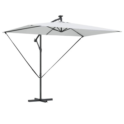 Parasol plażowy Ze LED Lights piaskowy 294 x 200 x 270 cm