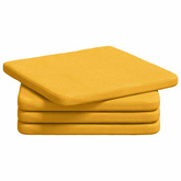 Poduszki na siedziska 4 pcs Jasnożółty 40 x 40 x 3 cm