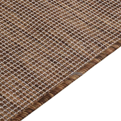 vidaXL Dywan zewnętrzny o płaskim splocie, 80x250 cm, brązowy