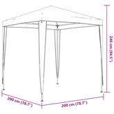 Namiot imprezowy, 2x2 m, biały
