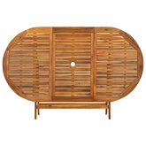 Składany stół ogrodowy, 160x85x75 cm, lite drewno akacjowe