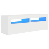 Szafka pod TV z oświetleniem LED, biała, 120x35x40 cm vidaXL