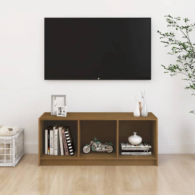 vidaXL Szafka pod TV, miodowy brąz, 104x33x41 cm, drewno sosnowe