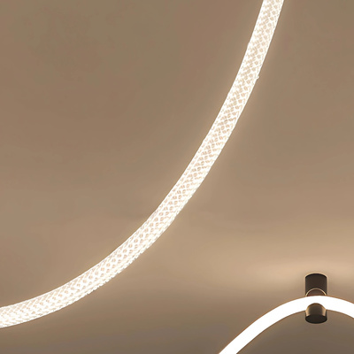 Lampa wisząca Abigali Skyline 60W flex nowoczesna 3m czarny