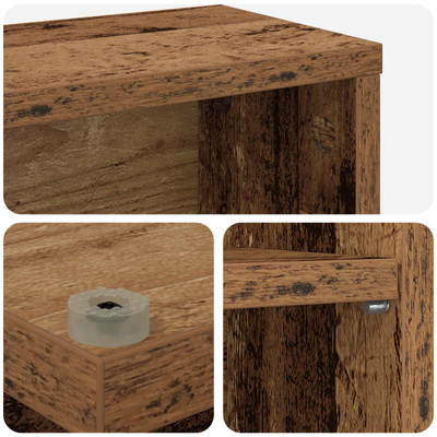 Kabinet na płyty CD Stare drewno 60 x 17 x 92 cm