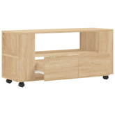 vidaXL Szafka pod TV, dąb sonoma, 102x34,5x43, materiał drewnopochodny