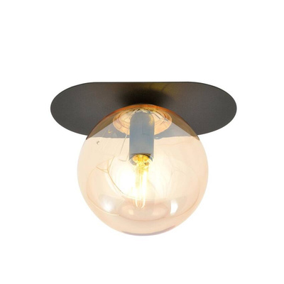 Lampa sufitowa  PLAZA 1 BLACK/MIODOWY