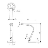 Lampka biurkowa K-BL1063 czarna z serii BERKANE KAJA