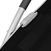 vidaXL Leżak z poduszką, aluminium i textilene, czarny