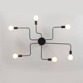 Lampa sufitowa żyrandol plafon pająk 6 ramion xloft