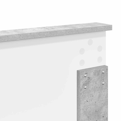 Ramka łóżka Betonowy 160 x 200 cm Lite drewno sosnowe