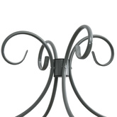 Rama łóżka z baldachimem, szara, metalowa, 160 x 200 cm