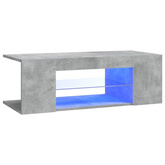 vidaXL Szafka pod TV z oświetleniem LED, szarość betonu, 90x39x30 cm