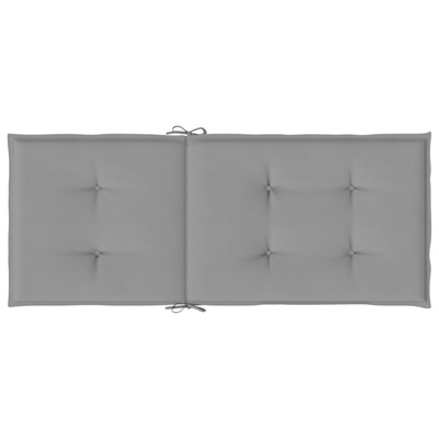 vidaXL Poduszki na krzesła ogrodowe, 6 szt., szare, 120x50x3 cm