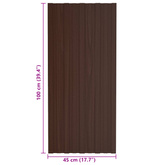 Panel dachowy 12 pcs brązowy 100 x 45 cm Stal galwanizowana