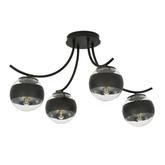 Lampa sufitowa BOSTON 4 BLACK/STRIPE