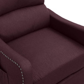 vidaXL Elektryczny fotel masujący, fioletowy, obity tkaniną