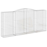 Kosze gabionowe, 10 szt, 400x50x180/200cm, galwanizowane żelazo
