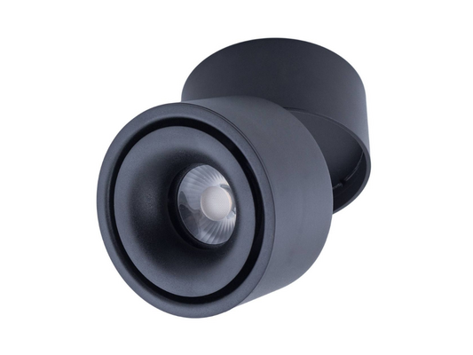 Oprawa natynkowa czarna regulowana Abigali Posh Cree COB 12W 3000K CRI90+ 20°