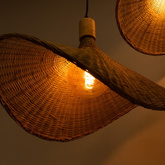 Lampa Wisząca Boho 3 Kapeluse z Bambusa Abruzzo Isabella 40cm E27