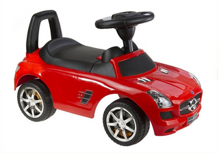 Jeździk Mercedes SLS AMG Pchacz Dla Dziecka Oparcie Schowek Czerwony